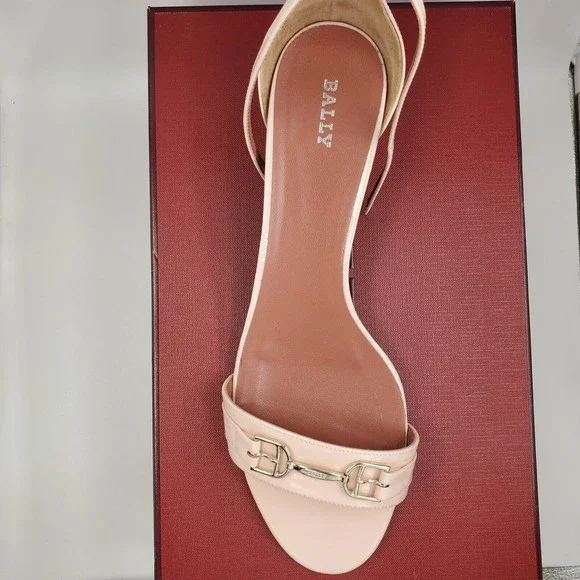 bally cloto calf patent leather women shoes sandals petal bnwt - Picture 7 of 12